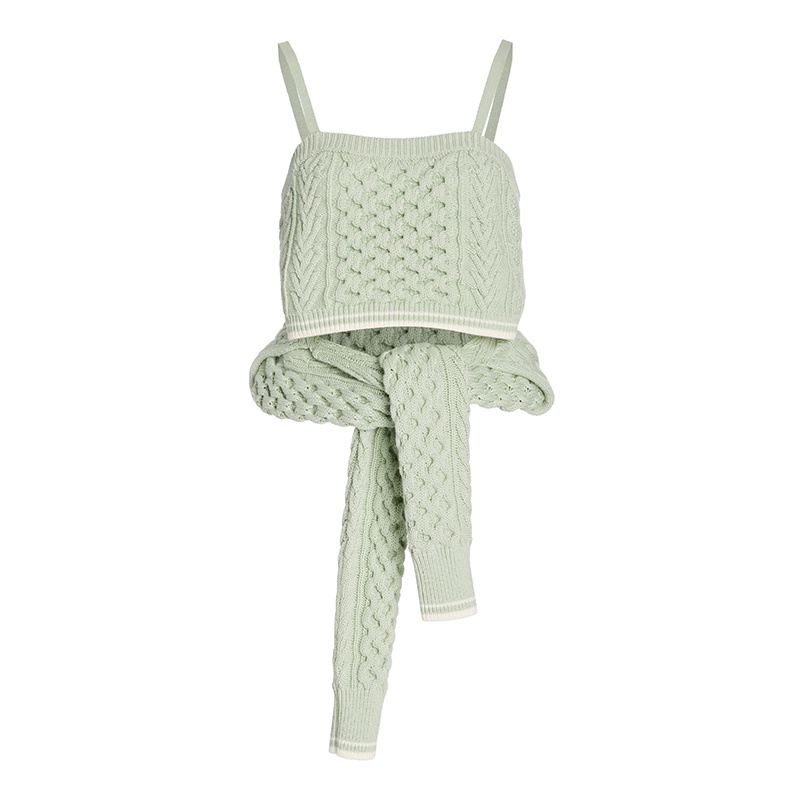 Shawl Fake Two-Piece Stretch Knit Sweater Europe And America - Image 4