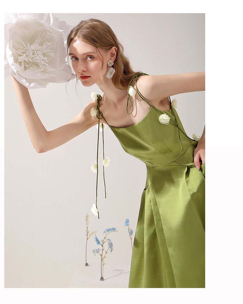 Women's Suspender Dress Niche Design Tie Waist - Image 3
